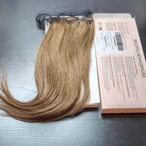 3 Piece 14 Inch Clip In Human Hair Extensions Chocolate Brown Golden Brown